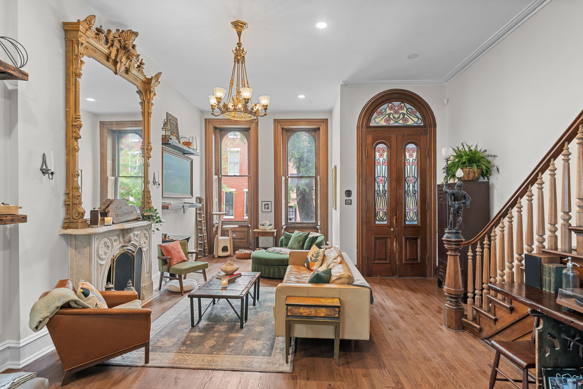 Historic rowhome restoration in Fairmount Philadelphia featuring preserved architectural details and modern updates.